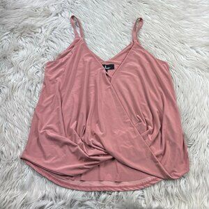 Lulu’s Women's Blush Pink Wrap Front Tank Blouse